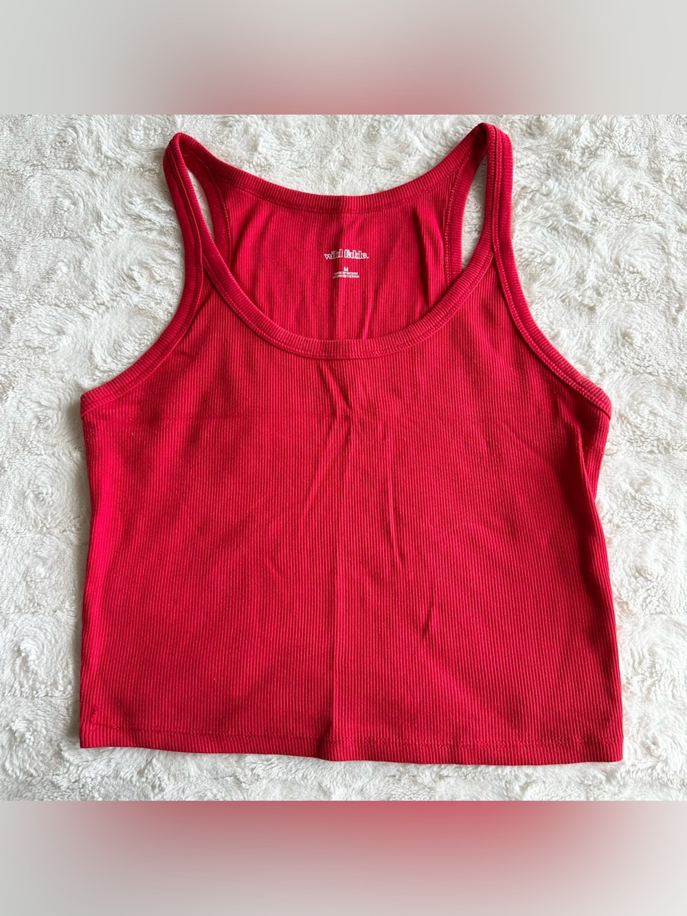 Wild Fable Tank Top Womens Red Cotton Blend Lightweight Scoop Neck Target Solid